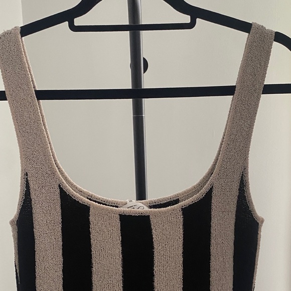 Able Black and Cream Striped Maxi Dress - Picture 7 of 8